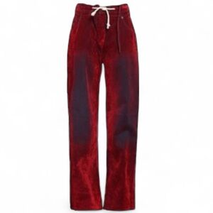 Ottolinger Red Velvet Double Fold Jeans size L Wide leg Cotton blend